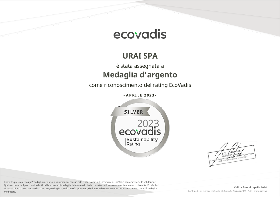 Certificato Ecovadis